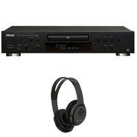 Teac CD-P650-B CD Player with USB and iPod Digital Interface (Black) w/ Xtreme Over The Ear Bluetooth Headphones (Black)