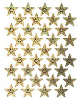 Eureka Back to School Gold Glitter Smile Star Stickers for Kids, 72pc
