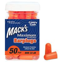 Mack’s Maximum Protection Soft Foam Earplugs – 50 Pair, 33 dB Highest NRR – Comfortable Ear Plugs for Sleeping, Snoring, Loud Concerts, Motorcycles and Power Tools