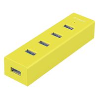ORICO 4-Port USB 3.0 Hub SuperSpeed for MacBook, Chromebook, Laptop, Surface and More- Yellow