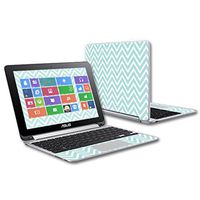 Mightyskins Skin Compatible with Asus Chromebook Flip C100pa 10.1" Wrap Cover Sticker Skins Aqua Chevron