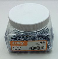 Cully 40120J Hex Nut, Imperial, 10-32, Steel, Zinc Plated, Grade A, Right Hand Thread