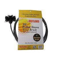 Rutland 3-Inch Pellet Stove/Dryer Vent Brush with 10-Feet Handle