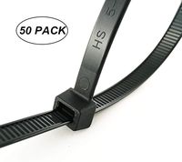 Heavy Duty 26 Inch Cable Zip Ties,Strong Large Nylon Zip Ties with 200 Pounds Tensile Strength, (50 Pack) 0.39 Inch Wide Industrial Zip Ties, Indoor and Outdoor UV Resistant