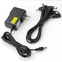 9V 1A AC/DC Power Adapter Supply, 5 Way Daisy Chain Cables - Jacky LED US Plug Wall Charger Kit