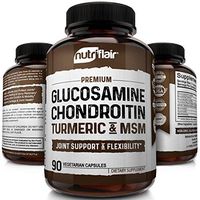 NutriFlair Glucosamine Chondroitin Turmeric MSM Boswellia - Joint Pain Relief Supplement - Natural & Non-GMO - Anti-Inflammatory & Antioxidant Pills - Supports Back, Knees, Hands, Joints, Cartilage