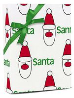 30" X 100' Santa Face Gift Wrap