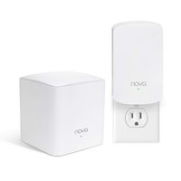 Tenda Nova MW5(2-Pack) Wall-Plug Whole Home Mesh WiFi System, Coverage up to 2,500 sq. ft, Plug and Play, Router/WiFi Extender Replacement, Gigabit Connection to Your Cable Modem