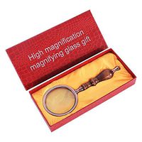 10X Magnifying Glass Handheld HD High Magnification Magnifying Glass for Reading Solid Wood Handle Portable Optics Magnifier