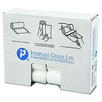 Inteplast Group IBS S242406N 24" Length, 24" Width, 6 Micron Thickness, 7-10 Gallon, Natural Color High-Density Commercial Coreless Roll Can Liner