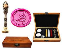 MNYR Fancy Fine Leaf Plant Luxury Wood Box Gold Metal Peacock Wedding Invitations Gift Cards Paper Stationary Envelope Seals Custom Logo Wax Seal Sealing Stamp Sticks Melting Spoon Wood Gift Box Kit