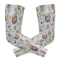 Men's UV Protection Arm Sleeve First Patricks Day with Clover Compression Arm Sleeve, Skin Protection Cooler Cycling Sleeves for Outdoor Activities to Cover Arms