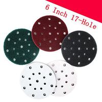 6 Inch 17 Holes Multi-purpose Industrial Scouring Pad Hook and Loop, 240 to 800 Grit Heavy Duty Nylon Cleaning Cloth (Pack of 15) (800 grit)
