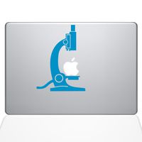 The Decal Guru 1650-MAC-13A-LB Science Microscope Decal Vinyl Sticker, Light Blue, 13" MacBook Air
