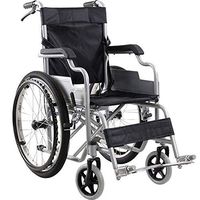 PLLP Medical Rehab Chair, Wheelchair,Ergonomic Wheelchair Lightweight 14Kg Foldable Transport Medical Comfortable Armrest Backrest Seat Swing Leg Rest 100Kg Load Bearing 38 40Cm Seat,Black