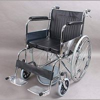 PLLP Medical Rehab Chair, Wheelchair,Folding Portable Elderly Wheelchair and Disabled Handbrake Seat Wheelchair Wheelchair, Driving Medical Adult Medical Supplies with No Toilet Inflatable