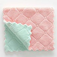 Glass Cloth - Gadgets Coral Fleece Super Absorbent Bicolors Tableware Household Cleaning Cloth Dish- Labeled Cleaning Cloths Makeup Reusable Norwex Washable Lint Chemicals Microfiber Kit