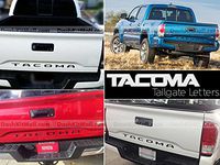 SF Sales USA - Glossy Black Plastic Letters fits 2016-2020 Tacoma Tailgate Inserts Not Decals