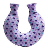 1.6L Hot Water Bottle Neck/Shoulder Water-Filled Bag with Villus Cover,Purple