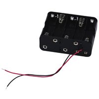 ❤️Jonerytime❤️New 1Pcs 10 AA 2A Battery 15V Clip Holder Box Case Storage with Wire Leads Black