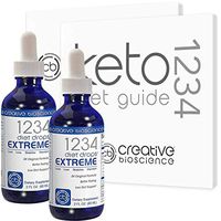 Creative Bioscience 1234 Diet Drops Extreme (2 Pack) - Weight-Loss-Drops - Appetite Control - Keto Diet - (IF) Intermittent Fasting - 1234 Diet Books 2 Fl Oz (2 Pack)