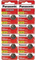 Panasonic CR1620 3V Lithium Battery 2PACK X (5PCS) =10 Single Use Batteries
