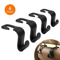 Car Storage Hooks,Headrest Hooks 4Pack Car Seat Hanger Hook & Organizer Plastic Storage Holder for Groceries Bag Handbag Purse