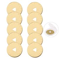 AUTOTOOLHOME Titanium Rotary Cutter Blades 28mm 10 Pack Replacement Quilting Scrapbooking Sewing Arts Crafts Farbric Paper Cutting Tool (28mm)