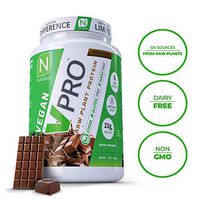 NutraKey V Pro | Plant Based Vegan Protein Powder for Muscle Growth and Recovery - Chocolate 2lbs