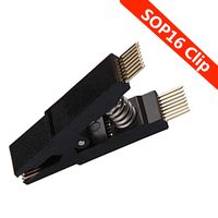Organizer SOIC16 SOP16 Flash Chip IC Test Clips Universal Adapter Clips Socket Adpter Programmer BIOS/24/25/93 (SOP16 Clip)
