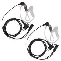 Earpiece Headset Compatible for Motorola Mag One BPR40 CP200 CLS1110 CLS1410 CP110 PR400 CP200XLS CP200D CP185 GP300 RDU4100 RMU2040 with PTT Mic Covert Acoustic Tube (2 Pack)
