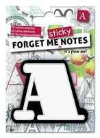 Forget Me Sticky Notes - Personal Message Pad - Letter A
