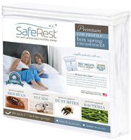 SafeRest Premium Low Profile UP to 5.5" Thick Box Spring Encasement - Lab Tested Bed Bug Proof, Dust Mite Proof and Waterproof - Breathable, Noiseless and Vinyl Free - FITS UP to 5.5" - Twin XL