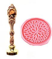 MNYR Vintage Blossom Flower Wax Seal Stamp Luxury Bronze Metal Peacock Decorative Wedding Invitations Gift Cards Paper Stationary Envelope Seals Custom Logo Picture Monogram Wax Seal Sealing Stamp Set