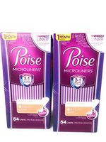 Poise Microliners, incontinence panty liners, lightest absorbency, regular, 54 Count, PACK OF 2