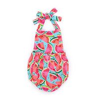 FANOUD Toddler Newborn Baby Girls Watermelon Print Strap Rompers Jumpsuit (12M, Red)