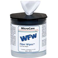 Sticklers CleanWipes Lint-Free Wipes for Fiber and Connector End-Faces, 2 x 4", 90 per Tub