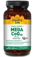Country Life Maxi-Sorb CoQ10 Mega Q-Gel, 100 mg, 60-Count