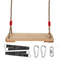 Hanging Wooden Tree Swing for Adult Kids Children Teen with Straps,17x7Inches Classic Swing Seat with Adjustable 90Inches Length Nylon Rope for Playground Home,220lbs Capacity Pine Wood for Oak Branch