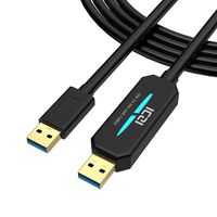 ICZI Pluggable Data Transfer Cable, USB 3.0 Mac and Windows Pluggable Transfer Cable (5ft/1.5m), Easily Trafer Files Between Computers, Link for Windows 10, 8.1, 8, 7, Vista, XP, Mac OS