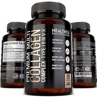 Premium Multi Collagen Peptides Pills - Hydrolyzed Collagen Capsules for Women and Men Types 1 2 3 5 10 - Radiant Skin Strong Hair and Nails - Healthy Bones Strong Joints and Muscles - 90 Capsules