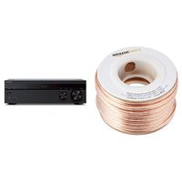 Sony STRDH190 2-ch Stereo Receiver with Phono Inputs & Bluetooth & AmazonBasics 16-gauge Speaker Wire - 50 Feet