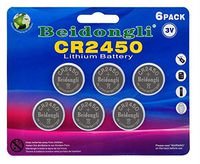 CR2450 650mAh 3v Battery for Watches Led Candles with 3 Years Warranty (6pcs)