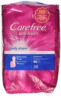 Carefree Acti-Fresh Body Shape Pantiliners Extra Long - 36 CT