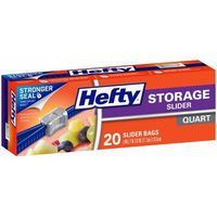Hefty Zip Storage Bags Quart 20 Count Per Box