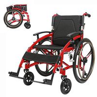 FC-LY Lightweight Wheelchairs, 41Cm Seat Depth, for Tight Indoor Transporation and Easy Storage, Compact Wheelchair for Elderly, Handicapped Users