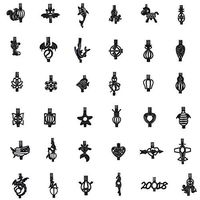 Dandan DIY Random 20pcs Black Bird Alloy Cage Mermaid Owl Heart Diffuser Locket Perfume Essential Oil Aromatherapy Diffuser Charms Pendant Craft Diffusion Ball (Random 20pcs black color)