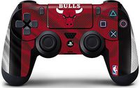 Skinit Decal Gaming Skin for PS4 Controller - Officially Licensed NBA Chicago Bulls Away Jersey Design