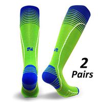 Vitalsox Silver Drystat Graduated Compression Socks (2 Pack), Green/Green, Small