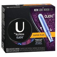 U By Kotex U By Kotex Click Tampons Unscented Super Plus, Unscented Super Plus 18 each (Pack of 2)